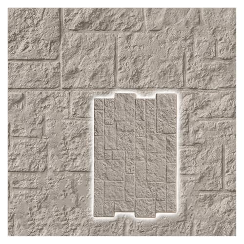 MZZKFC Paneles de Pared Paneles De Revestimiento De Cemento PU con Textura, Paneles De Pared De Imitación Piedra 3D para Paredes Interiores Exteriores, Aspecto Roca Realista(A)