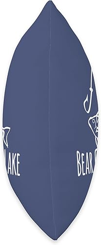 Miniatura 2 de Bear Creek Lake Fishing Hook Fisherman Cute Whimsical Throw Pillow, 18x18, Multicolor