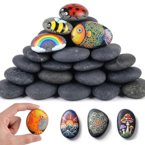 VGOODALL 20PCS Painting Rocks pebbles for Painting Craft School Kindness Project Decorations Stones