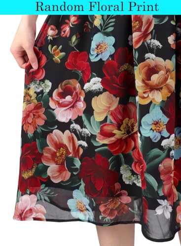 Image of VFSHOW Womens Work Business Casual Church Pockets Belted A-Line Midi Dress