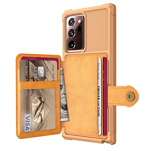 Housse Note 20 Ultra en cuir PU marron, étui portefeuille haut de gamme avec clapet de protection
