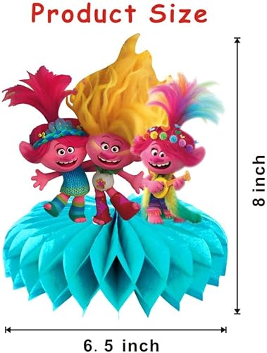 Miniatura 3 de 8 piezas de centro de mesa de panal de dibujos animados, suministros de fiesta de cumpleaños de dibujos animados, decoraciones de mesa para