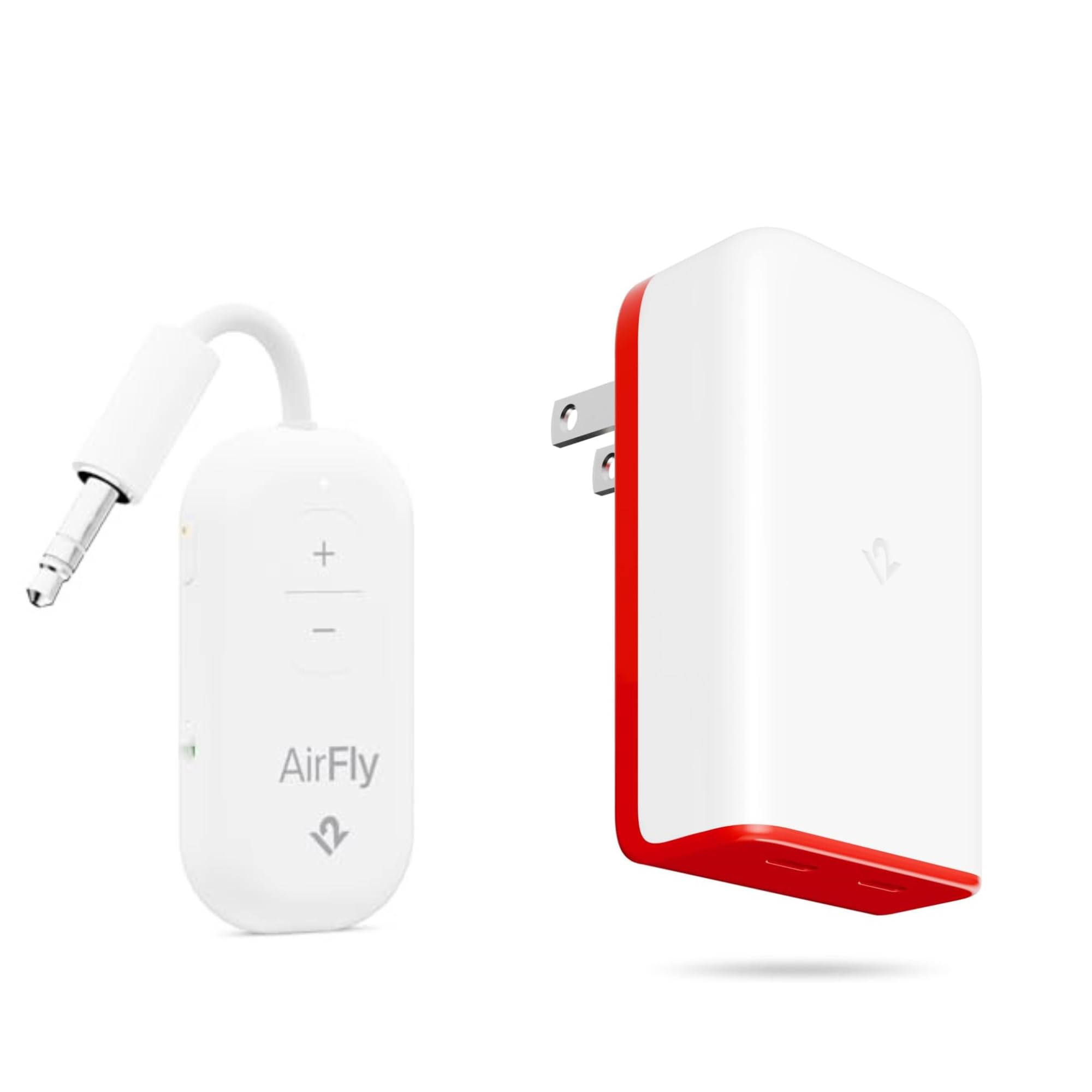 AirFly Pro 2 Bluetooth Adapter + Twelve South PlugBug 50W USB-C Charger – Travel Bundle for Airplane Audio &amp; Fast Charging iPhone, iPad, MacBook &amp; More