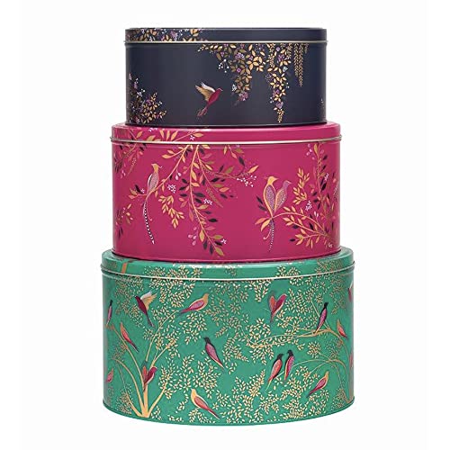 Elite Gift Boxes Sara Miller Chelsea Lot de 3 moules à gâteau ronds emboîtés 250 x 145 mm (grand) 225 x 120 mm (moyen), 198 (d) x 105 mm (petit)