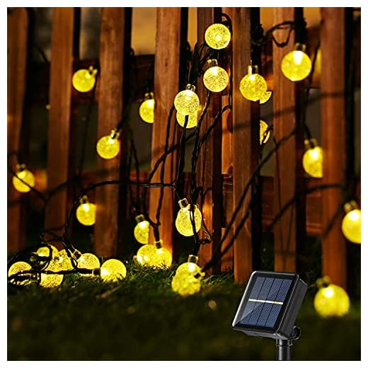 Guirnalda Luces Exterior Solare, BrizLabs 13.8M 60 LED Guirnalda Luces Solar Impermeable 8 Modos Interior y Exterior Cadena de Luces Solar para Jardín Terraza, Patio, Navidad, Fiesta, Blanco Calido