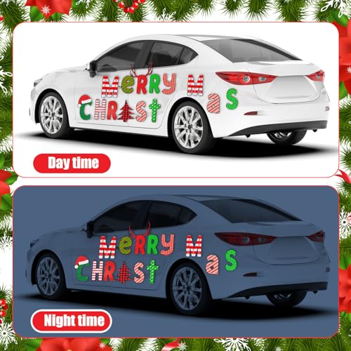 Xuhal 14 Pcs Christmas Car Magnets Reflective Merry Xmas Letters,Stylish by Xuhal - Used condition - Image 5