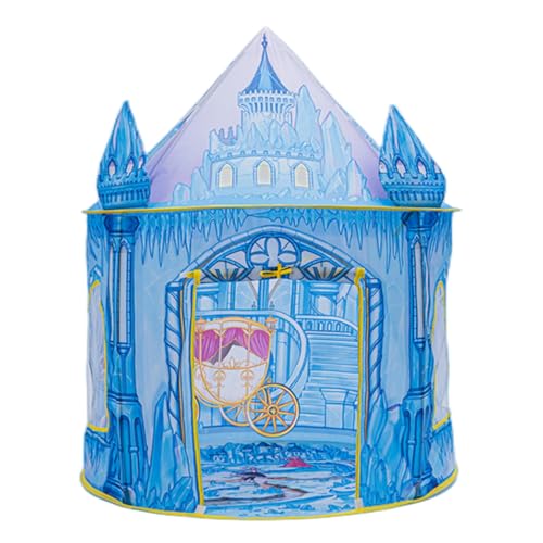 Benebomo Tente de Jeu Pop-up pour Enfants, château de Glace Bleu, Tente pour Filles et garçons