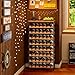 Sonyabecca 48 Bottles Wine Rack Freestanding Floor with Wood Top, 8 Tier Wine Bottle Holder, Wine Storage for Kitchen Pantry, Tall Wine Bar Stand Shelf Display 25.2''L X 10.7''W X 47.2''H