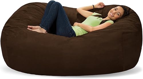 Miniatura 99 de Comfy Sacks - Puf de espuma viscoelástica de 7.5 pies, tumbona de piel sintética color negro Piel sintética, color negro,Piel sintética de color