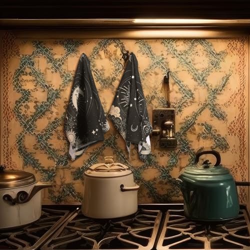 Paños de cocina de algodón góticos para una decoración única al cocinar 3