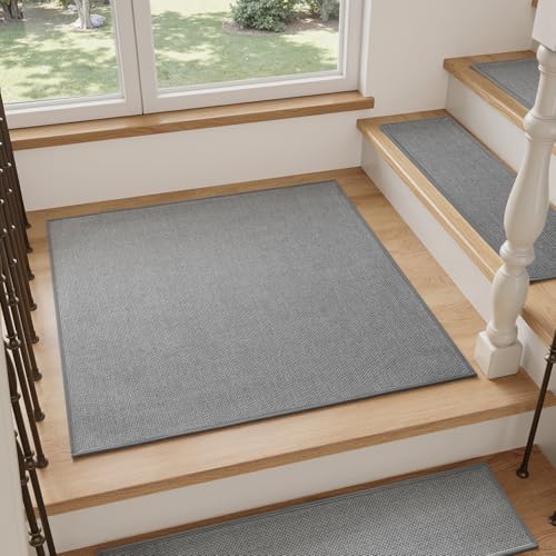 PADOOR Stair Treads Non-Slip Indoor Landing Mat 31x31 Grey