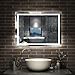 Produktbild Aica Sanitär Spiegel mit Beleuchtung 80×60cm 3 Lichfarbe dimmbar Memory Wand/Touchschalter Beschlagfrei LED Badpiegel energiesrarend vertikal/horizontal