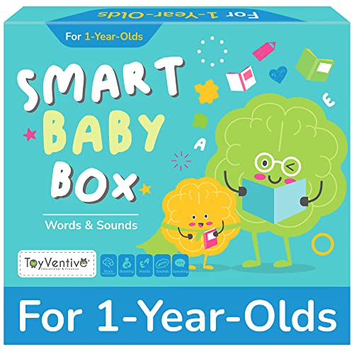 Image of TOYVENTIVE Smart Baby Box for Boy - Educational Developmental Learning Toys for 1 + Year Old, Montessori Toddler Busy Book, Toddler Flash Cards, Baby Board Books, First Birthday Gifts for Boys