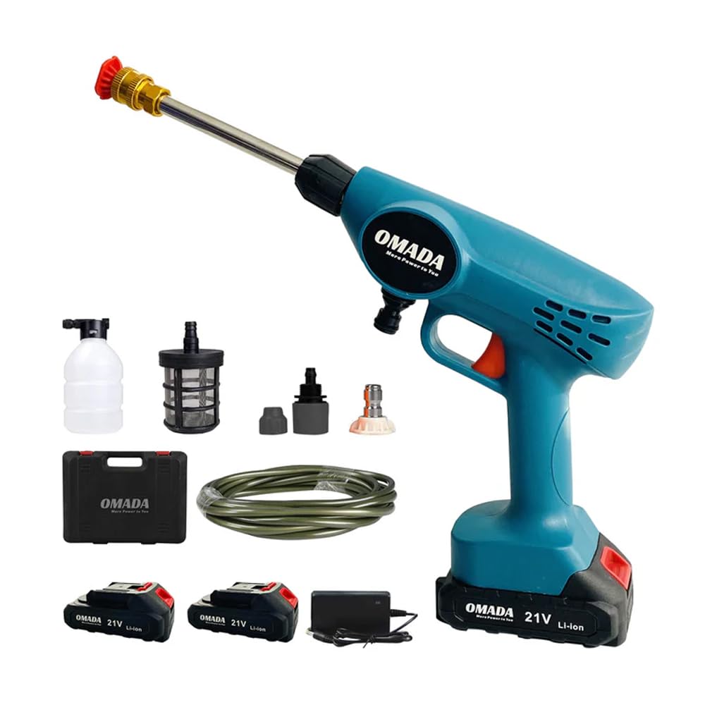 Cordless Portable Wireless Pressure Washer Gun 21V 800W High Pressure Water Gun for Car Wash Bike Washing Cleaning| Adjustable Nozzle with 5M Hose Pipe TOP Customer Service-image-34