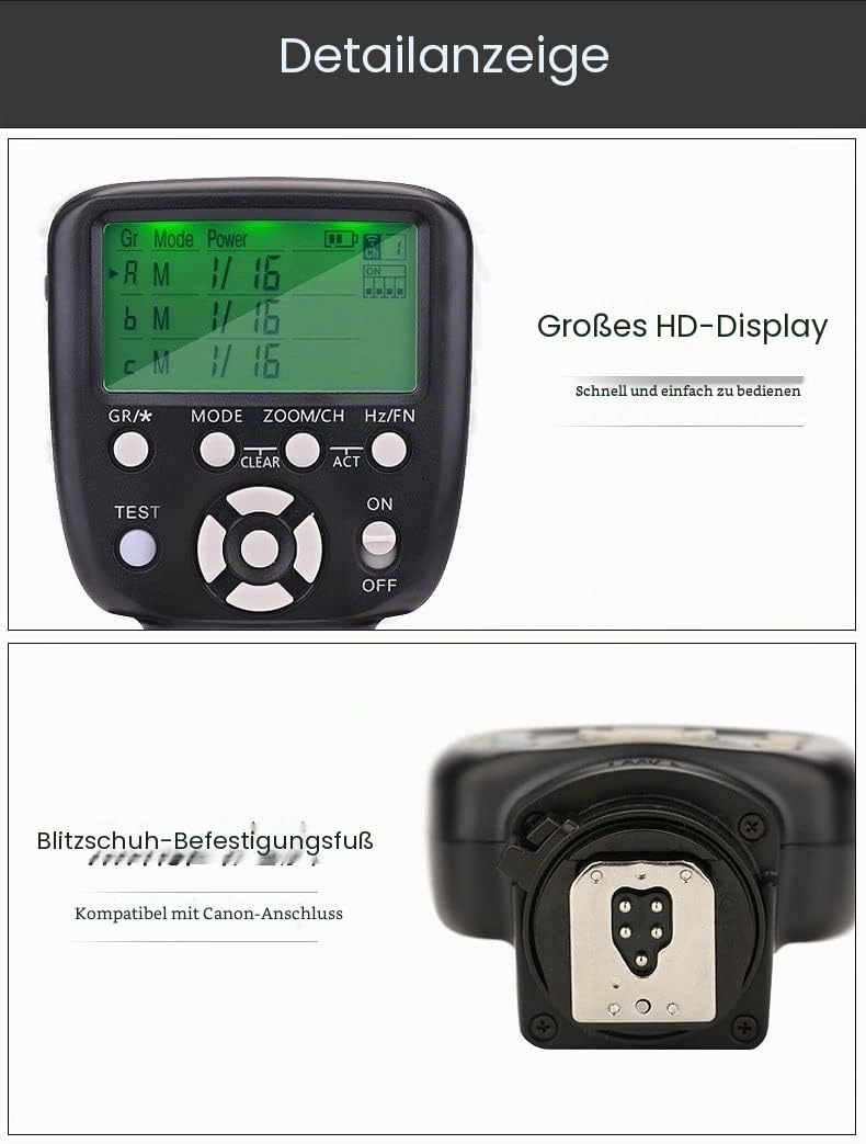 Yongnuo YN560-TX II YN560IV/III YN660 Blitzauslöser mit Weckfunktion, kompatibel mit Canon