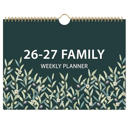 Familienkalender 2026 - Kalender 2026 von Januar 2026 - Dezember 2026 Familienplaner UK mit 6 Spalten Layout To-Do & Einkaufslisten Innentasche 32 x 23 cm toller Wochenplaner für den Haushalt