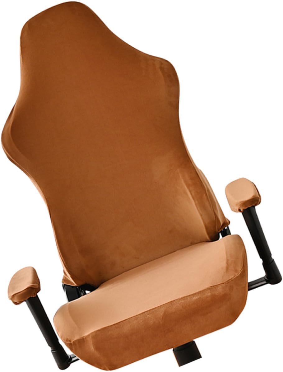 Healifty Elastic Gaming Chair Cover for Swivel Chairs, Wrinkle-Resistant Polyester Slipcover with Armrest Protection, Easy Installation for Office and Esports Use