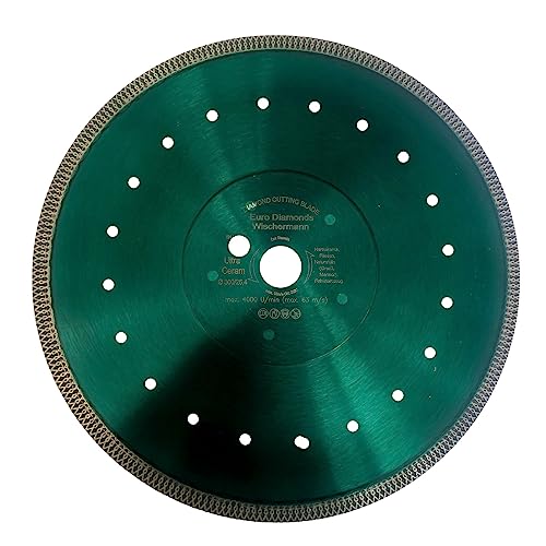 EDW Disque à tronçonner diamanté professionnel en céramique Super Ultra, 300 mm x 25,4 mm, pour couper le carrelage, le grès cérame, la céramique, la pierre naturelle, le granit, le marbre