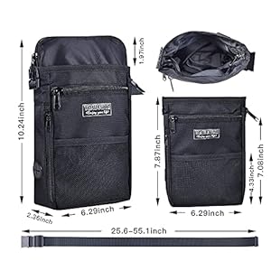 Dog Treat Pouch Bag for Pet Training with Zipper Closure,Fanny Pack for Dog Walking,Puppy Training Pouch with Adjustable Waistband,Shoulder Strap and Dog Waste Bag Dispenser