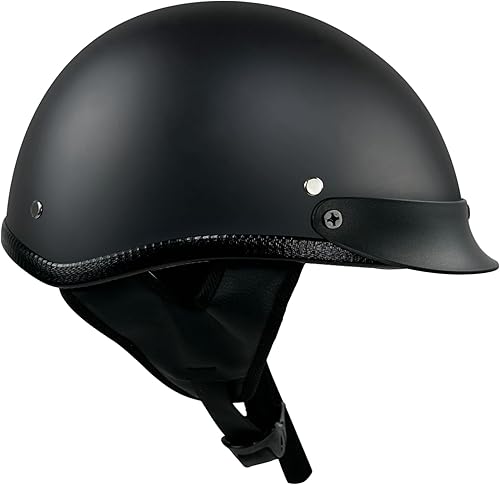 Miniatura 3 de Casco de motocicleta de estilo adulto unisex negro medio, con certificación DOT, para chopper, ciclomotor, patinete, motocicleta eléctrica