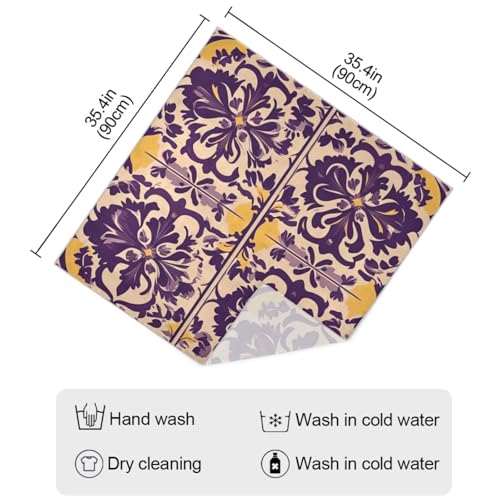 Country Style Flower Pattern Purple and Yellow silk scarf scarf cute for women's for winter chales para mujer4