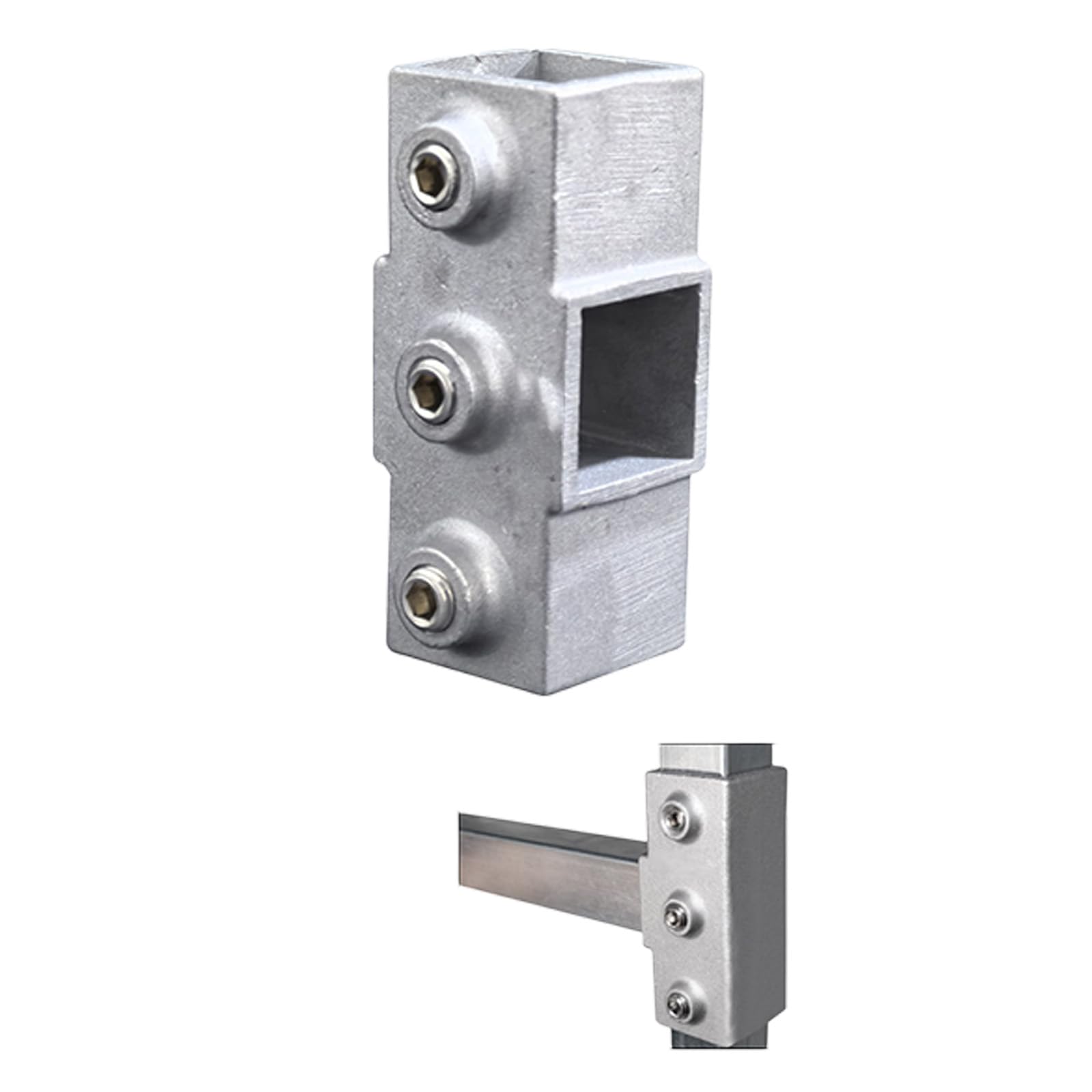 Alloneslife 25X25 3Ways B Aluminum Alloy Square Tube Connector Replacement Connection Fastener Fixed Joint 3 Way Elbow Pipe Fitting Easily Install Square Pipe Fixed Joint Storage Rack Connector