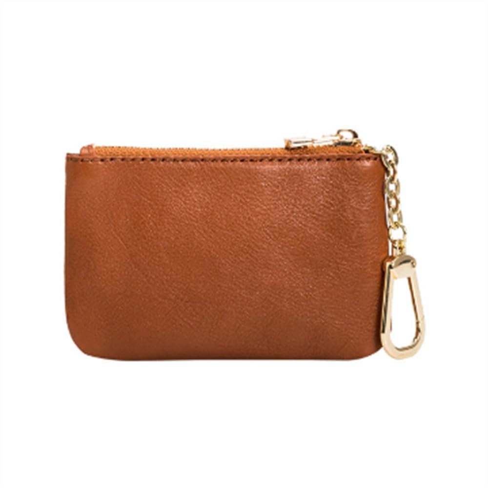 Mini borsa per monete Portamonete compatto in pelle(Marrone)
