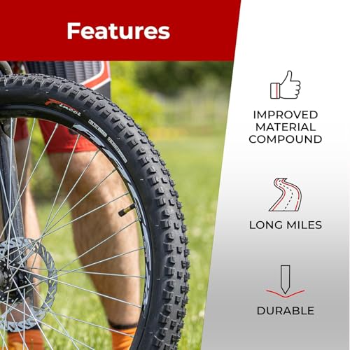 Fincci Pair 27.5 x 2.35 Bike Tire – Foldable Black 27.5