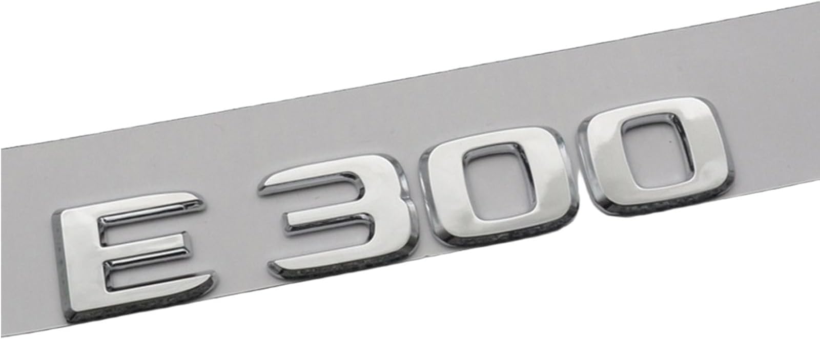 3D Letters Numbers Emblem for Trunk Lid Chrome Shiny Black/Silvery Badge (Silvery E300)
