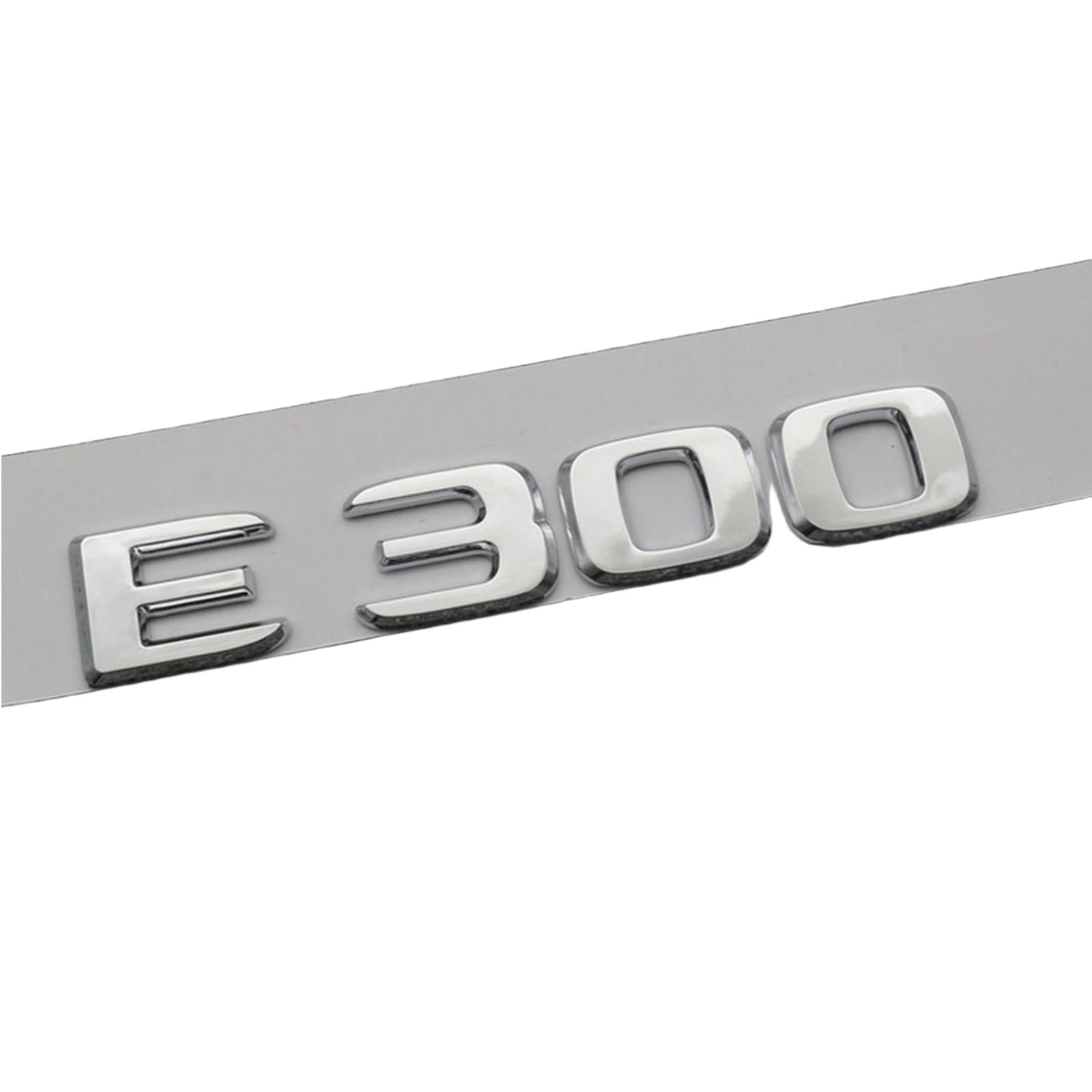 3D Letters Numbers Emblem for Trunk Lid Chrome Shiny Black/Silvery Badge (Silvery E300)