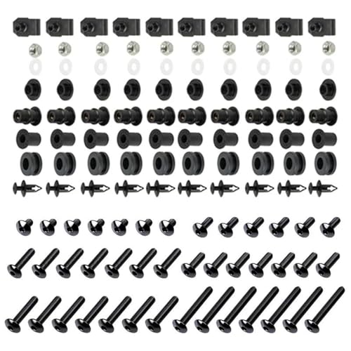 Kit vis et clips de carénage complet noir pour moto YZF-R1 2009-2014