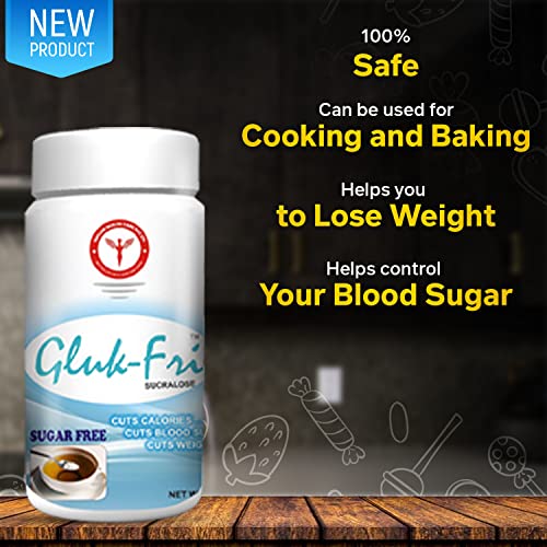 Image of Daylon Gluk Fri (200 gm) - Sugar Free Sucralose Powder | 100% Safe Sugar Substitute | Sweet and Healthy Zero Calorie Artificial Sweeteners | Sugar Alternative for Diabetics