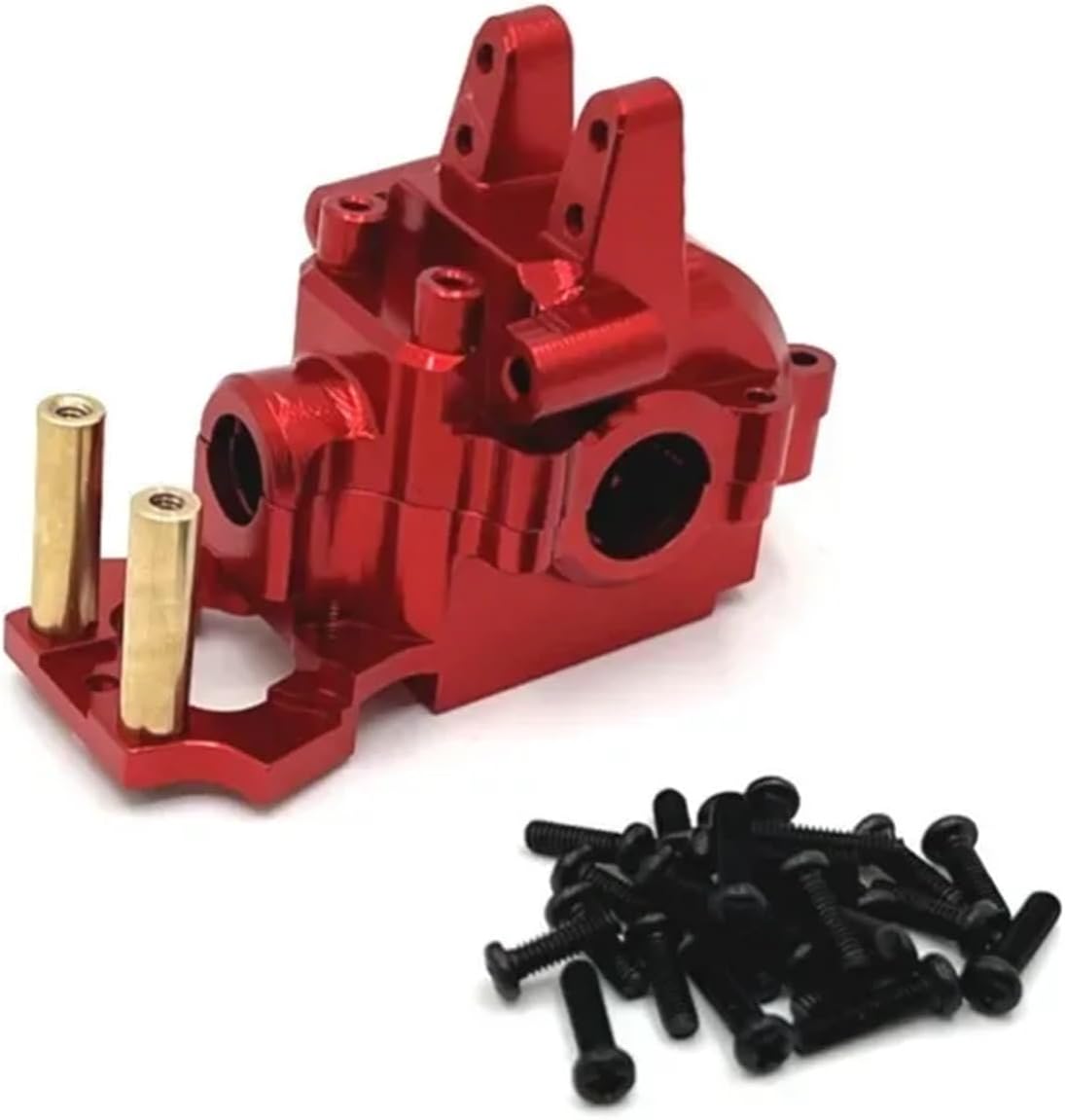 for MJX for Hyper Go 14209 14210 14301 14302 14303 Metal Front Gearbox Housing Gear Box Differential Case 1/14 RC Car Upgrade Parts(Red)