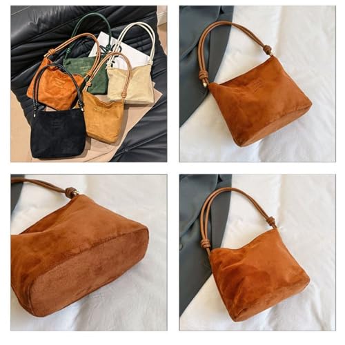 Handbag Rope Buckle Design Multicolor Shoulder Bags Casual Adjustable Straps Work(Green)2