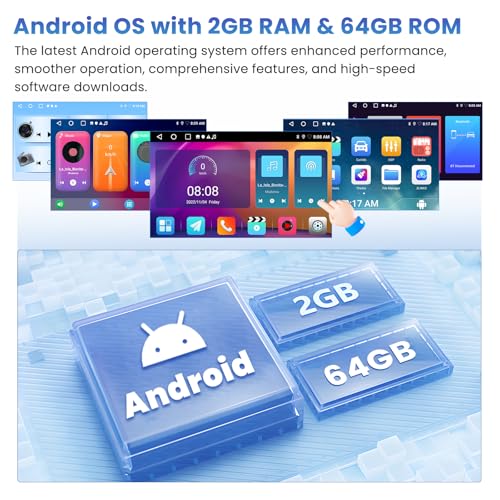 Inefala radio samochodowe 2G+64G Android 15 do RAV4 2012-2018 z ekranem dotykowym o przekątnej 10,1 cala, Carpaly z bezprzewodowym CarPlay i Android Auto, system stereo z