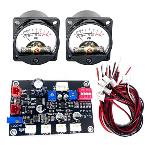 VU mètre audio stéréo 35 mm avec indicateur niveau carte pilote réglable