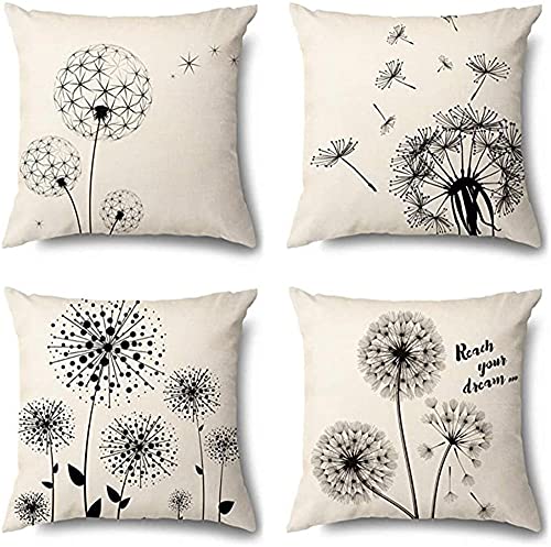 YNGBAAO 4 Pcs Taie d'oreiller,Housses de Coussin Velours Carré Motif Double Face avec Fermeture Éclair Cachée Coussins Décoratifs Maison pour Chambre Salon Bureau...