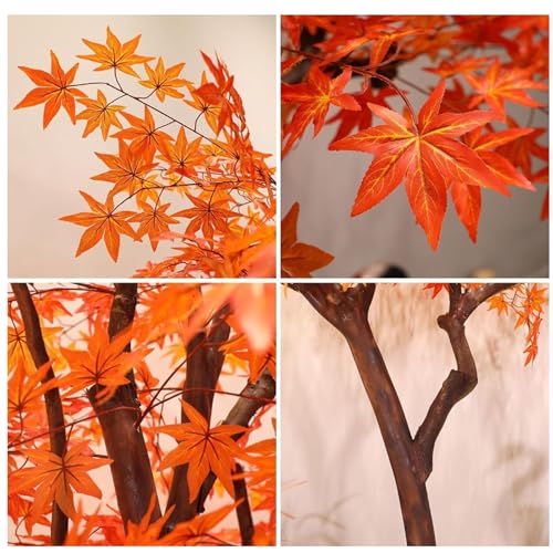Árbol de arce artificial interior de 1.5m con hojas realistas y ramas moldeables 5