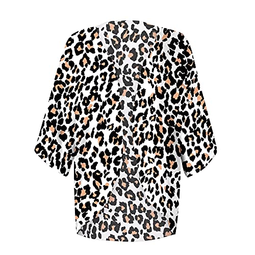 YJLX Dames kimono cardigan zomer cover up bikini blouse boho strandvest vleermuismouwen chiffon gebreide jas… - Image 5