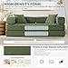 4-in-1 Folding Convertible Sofa Bed, 78 Inch Oversized Corduroy Upholstered Boneless Couch, Loveseat Sleeper with Pull Out Bed, Floor Sofa Modular Futon Couch for Living Room Bedroom Lounge, Green