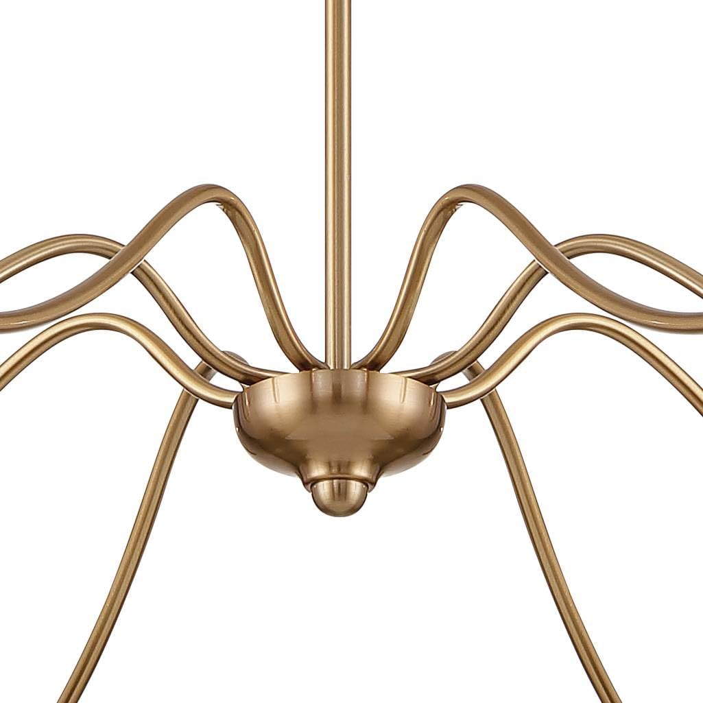 Soft Gold Farmhouse 45" Wide Rustic 8-Light Chandelier