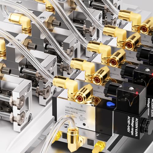 Image of TAILONZ PNEUMATIC 5PCS 1 /4 inch Tube OD x 1 /4 inch NPT Thread DOT Elbow Out Pipe Air Fittings, Push to Connect Fittings Air Brake Pipe Fittings for Cars, Trucks, Air Brake Systems, Etc.