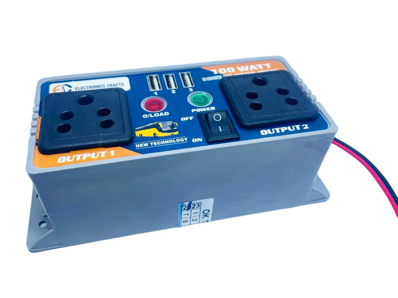 Electronics Crafts 12/24 Volt to 220 Volt DctoAc Converter 100 watt (100 watt 3 USB) (B0CNPPXWYR) Amazon Price History, Amazon Price Tracker