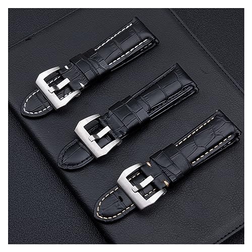 Correa de reloj de cuero de 24mm compatible con accesorios PAM111 de becerro 7
