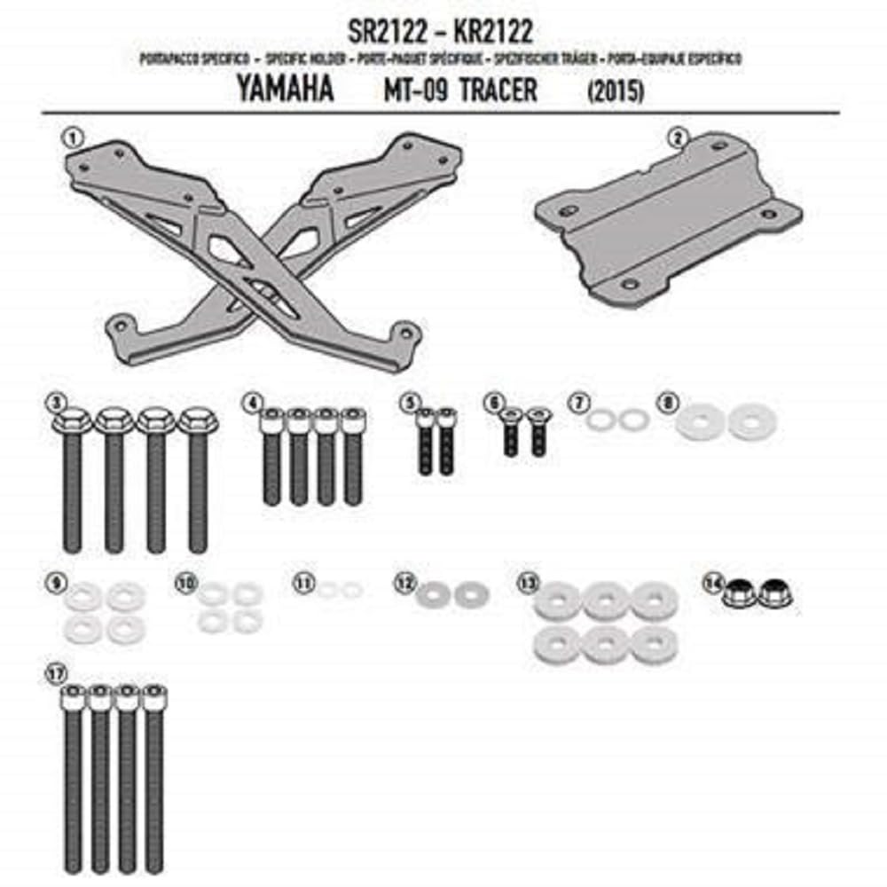Givi - Attacco posteriore specifico per bauletto monokey o monolock sr2122