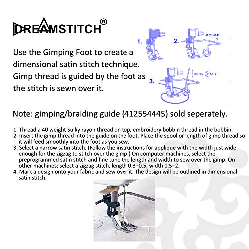 Prensatelas Satin Stitch DREAMSTITCH para máquina de coser miniatura 2
