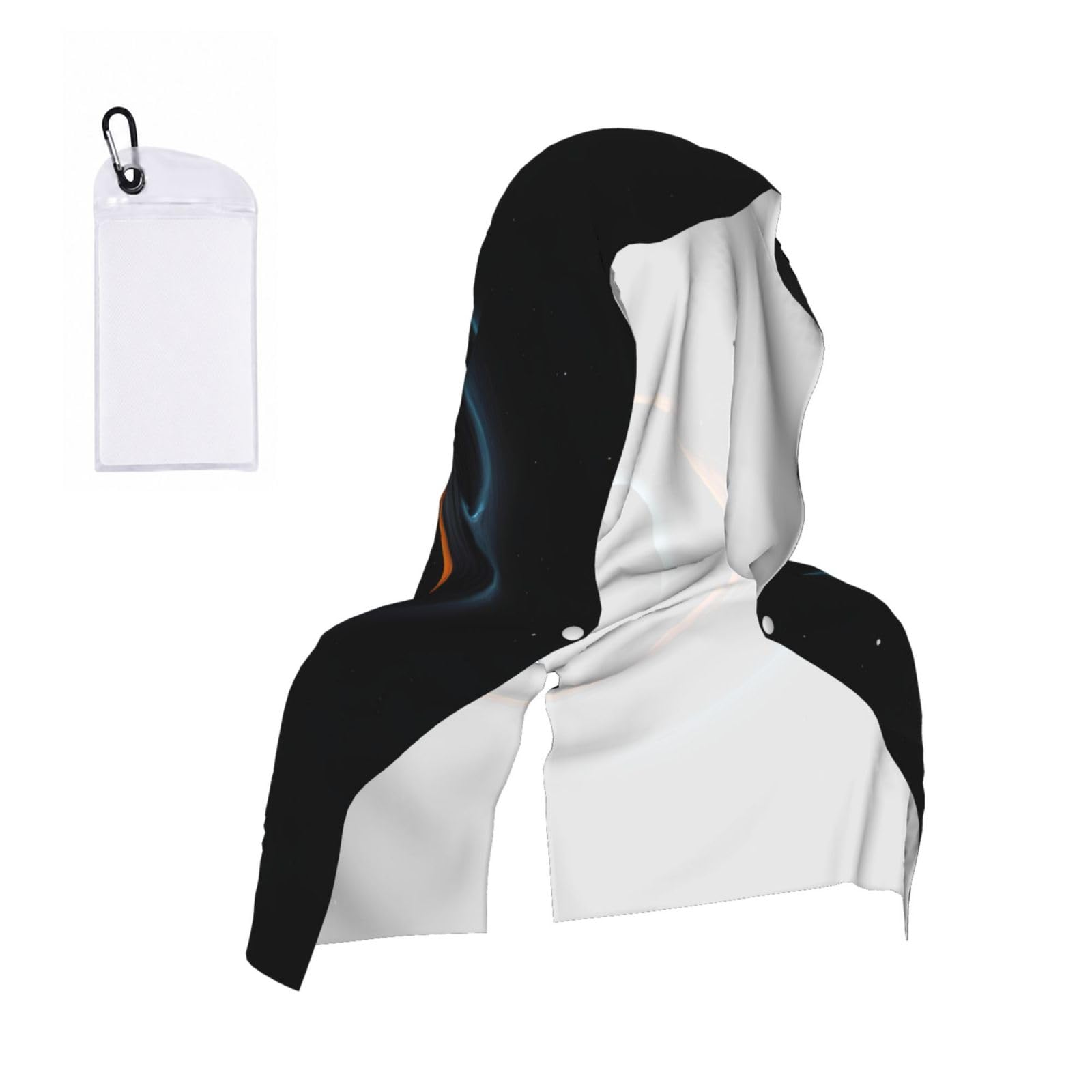 CNTDBU Mysterious Cosmic Black Holes Cooling Towel Hooded-Instant Chill Neck Cover for Sports, UV Cooling Rag for Running Gym