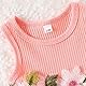 JiAmy Baby Mädchen Kleider und Strickjacke 2 Stück Kleinkind Herbst Kleidung ärmellose Blumen Kleid Waffel Mantel Hochzeit Prinzessin Partykleid für Mädchen 18-24 Monate Rosa