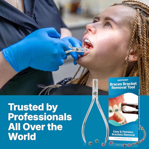 Image of Bracket Remover For Braces - Orthodontic Braces Removal Tool Kit - Professional Braces Removal Kit - Easy To Use Dental Tools Stainless Steel Braces Essentials - 1 x Bracket Remover Plier