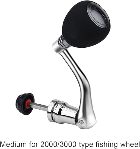 Miniatura 2 de Mango de repuesto de carrete, mango de carrete de pesca giratorio de metal, agarre de carrete de pesca, perilla giratoria de potencia de carrete de